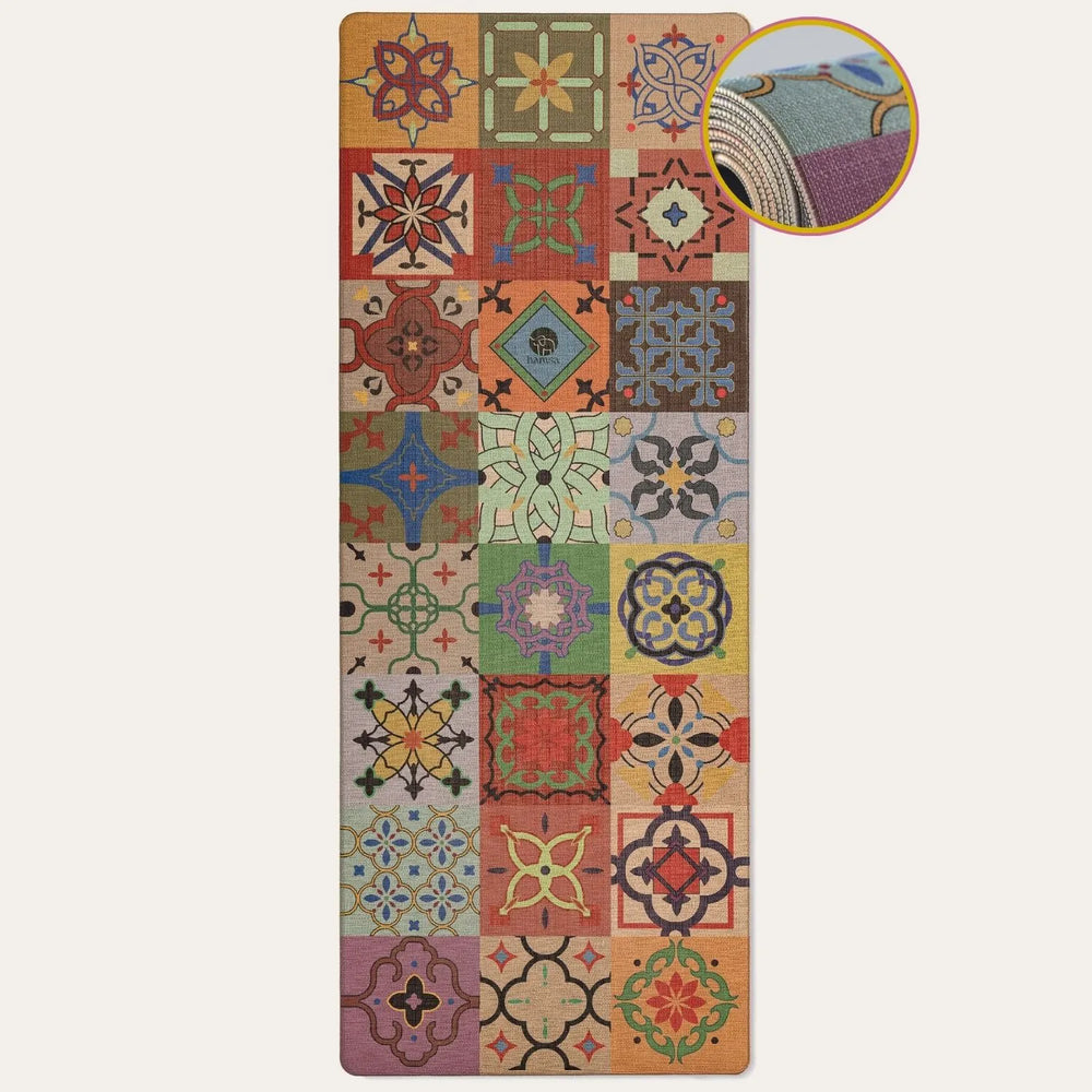 Mahabharat Yogamatte von Hamsa aus Naturkautschuk und Jute – nachhaltig, rutschfest und umweltfreundlich, perfekt für Ashtanga