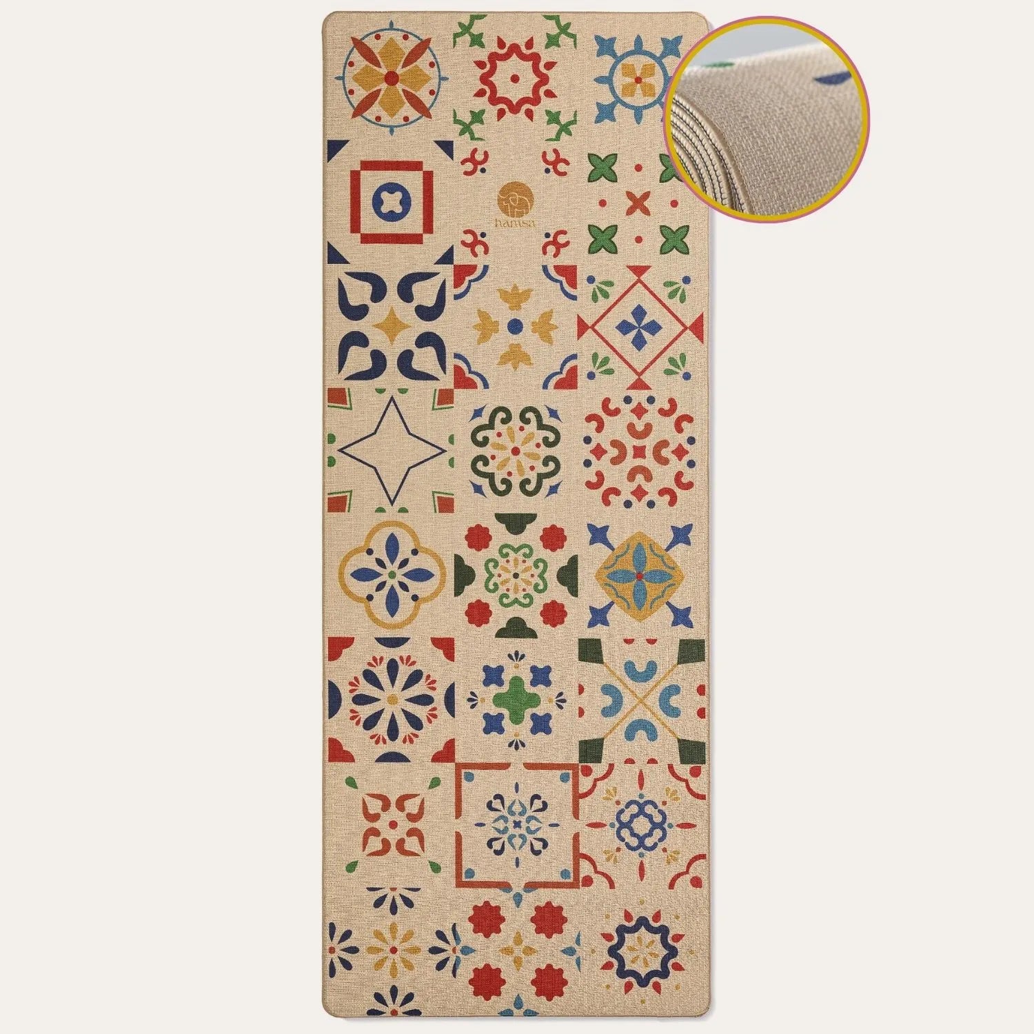 Sundari Yogamatte von Hamsa aus Naturkautschuk und Jute – nachhaltig, rutschfest und umweltfreundlich, perfekt für Ashtanga.